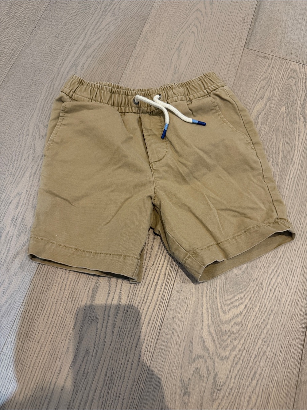 Gap Kids Elastic Waist Khaki Shorts with Drawstring